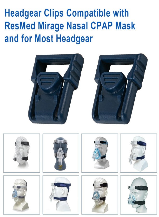 HEBRAR Headgear Clips Compatible with ResMed Mirage Nasal CPAP Mask, Comfortable Reliable Fixation CPAP Mask Strap Clips Fit for Most Headgear CPAP Accessories 2 Pack - Image 2
